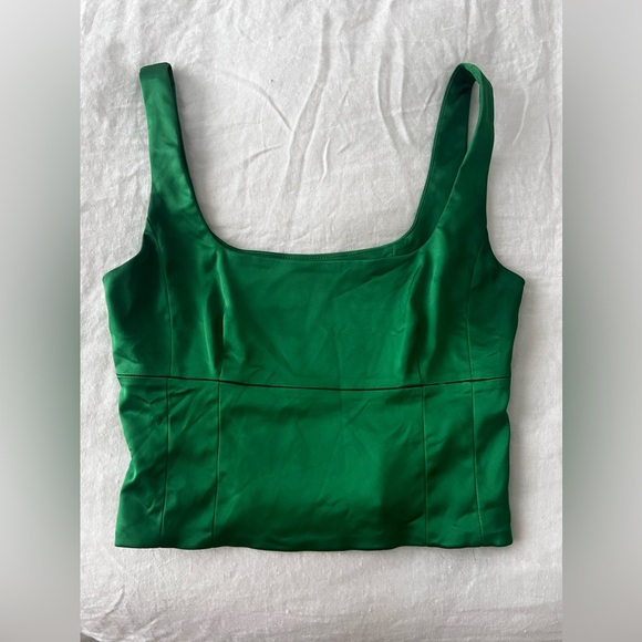 Aritzia Wilfred Shine Bustier, Gloss Green - Picture 3 of 4